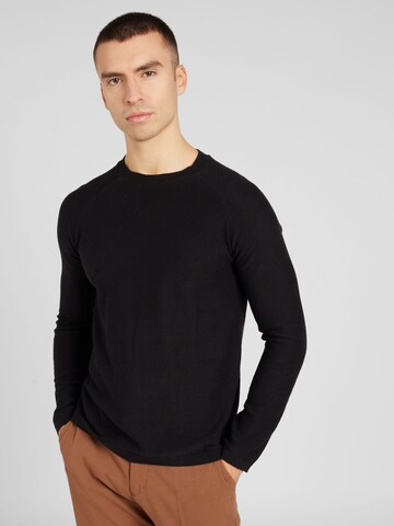 Pull-over QS en noir : devant