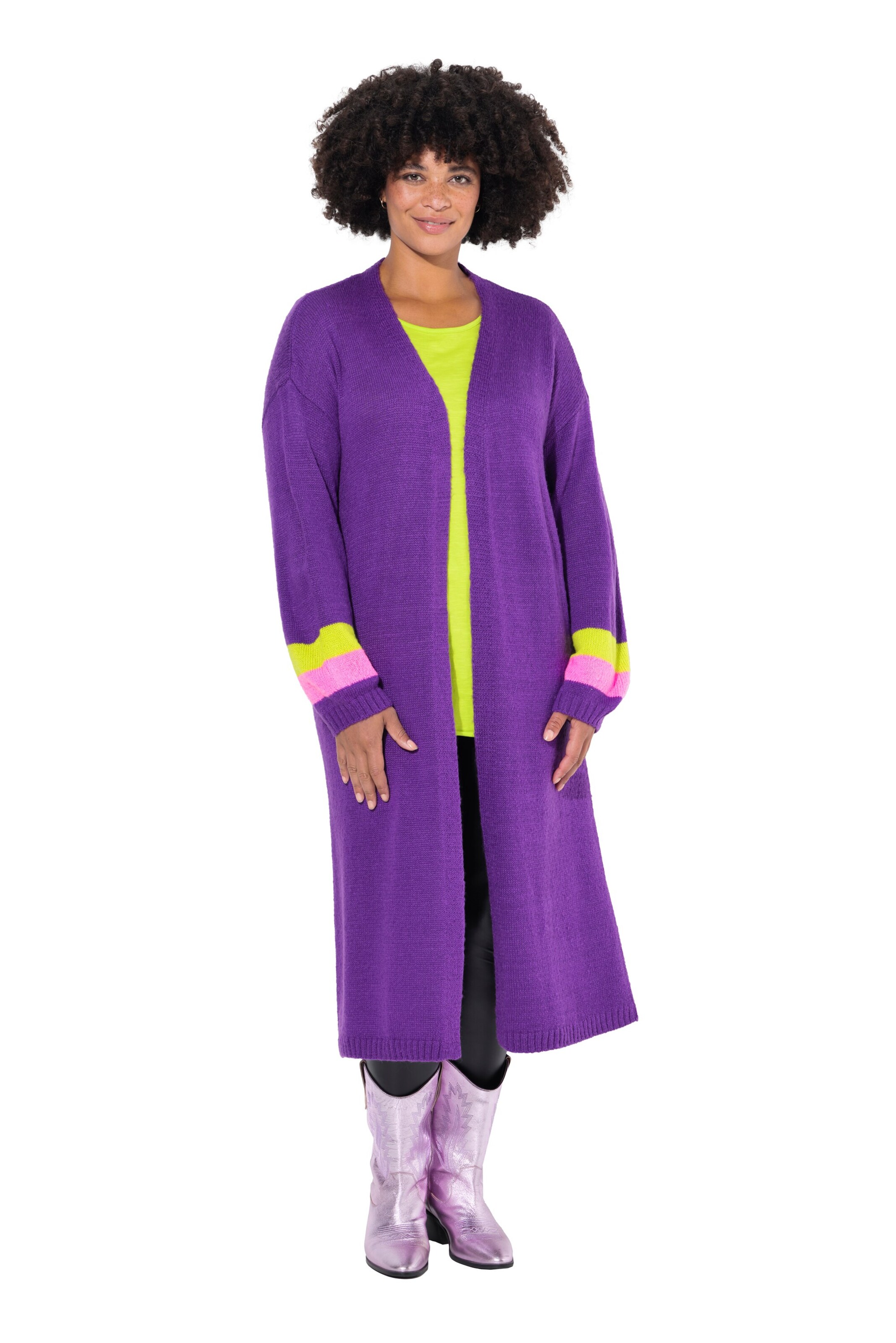 Angel of Style Knit cardigan in Purple: front