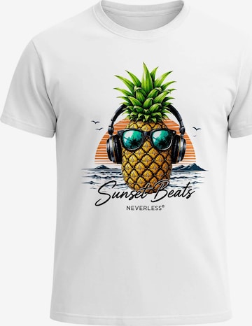 Neverless Shirt 'Sunset Beats' in White: front