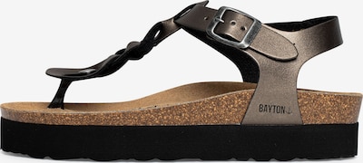 Bayton T-bar sandals 'Badajoz' in Brown / Black, Item view