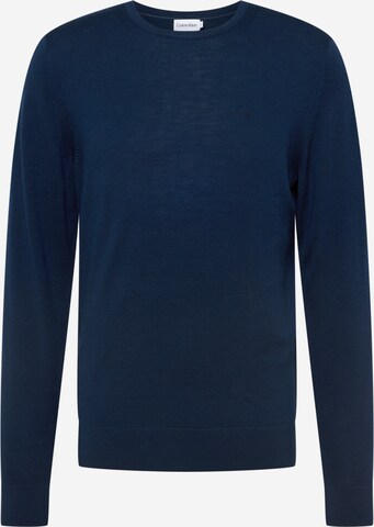 Pull-over Calvin Klein en bleu : devant