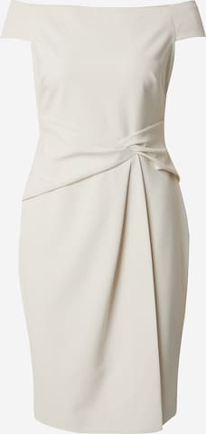 Robe de cocktail Lauren Ralph Lauren en beige : devant