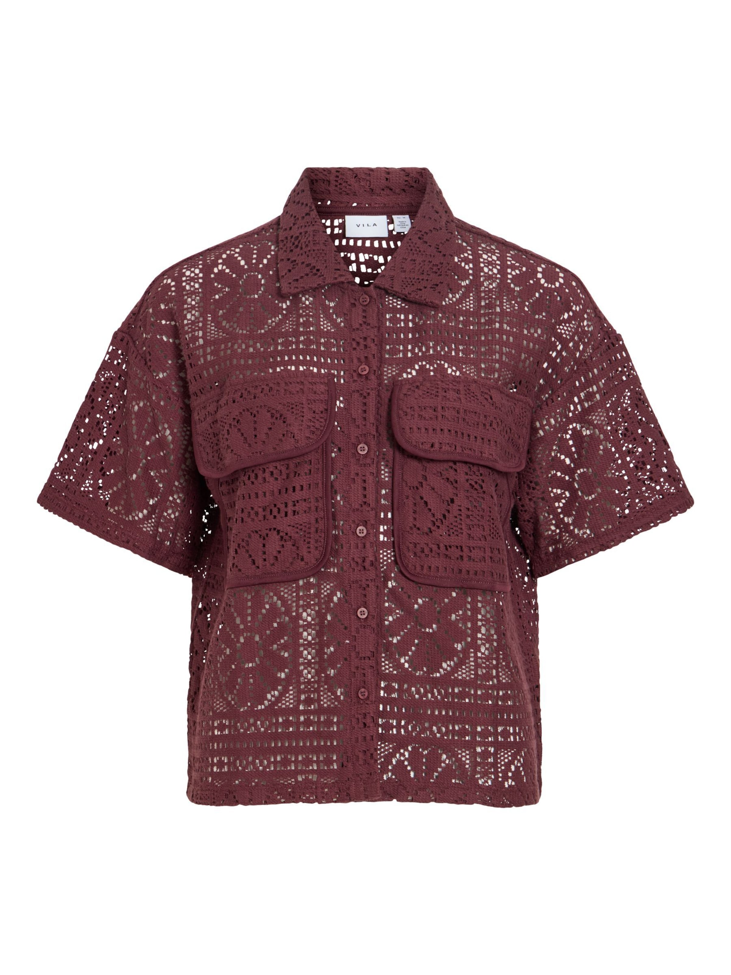 Camicia da donna di VILA in marrone: frontale