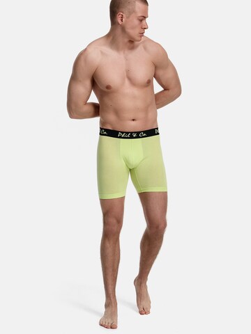 Phil & Co. Berlin Boxer shorts ' Long Boxer Briefs' in Black: front