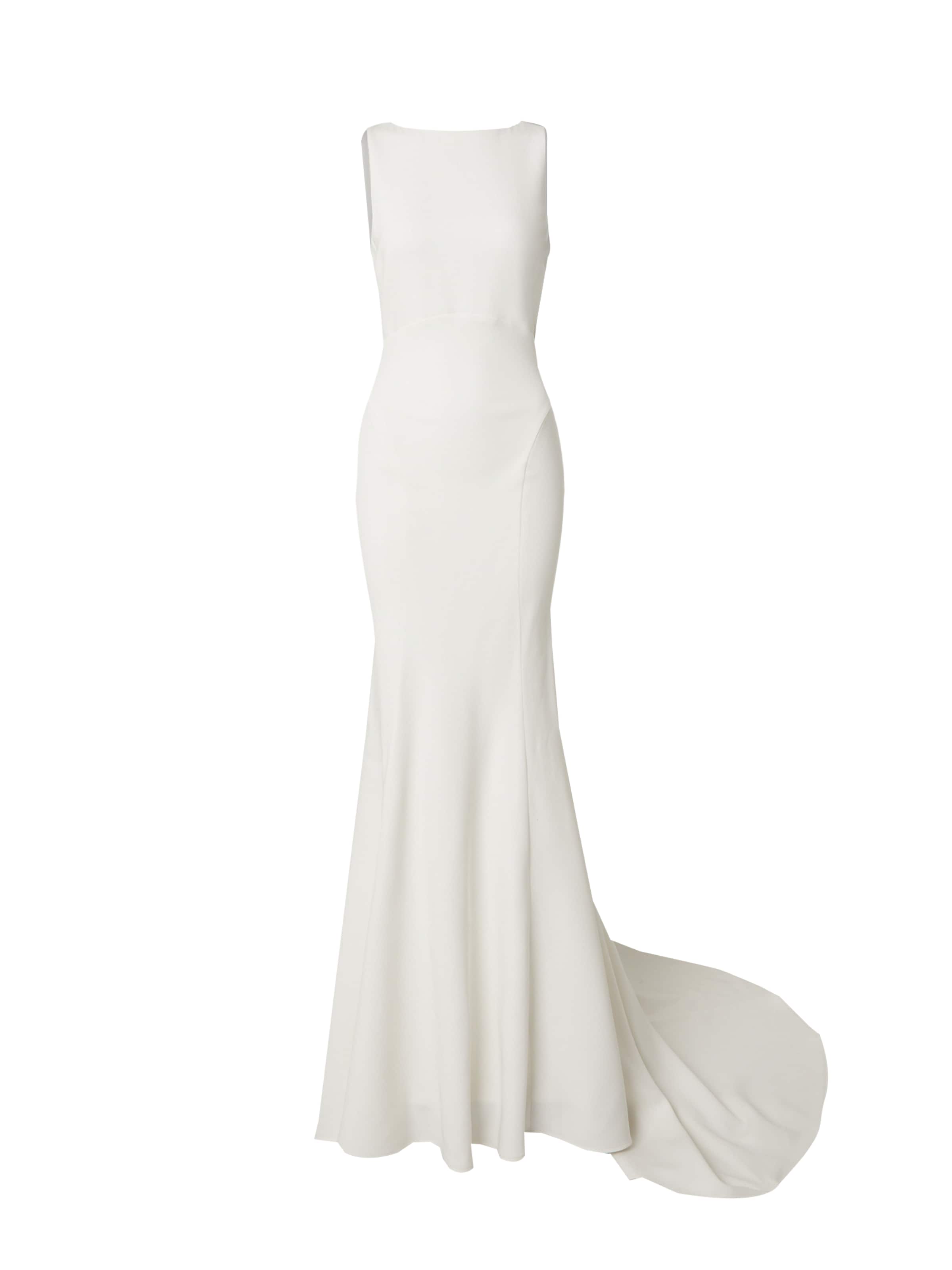 Fleur by Kaviar Gauche Вечерна рокля в бяло: отпред