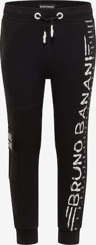 Bruno Banani Tapered Sweathose 'DRISCOLL' in Schwarz: Vorderseite