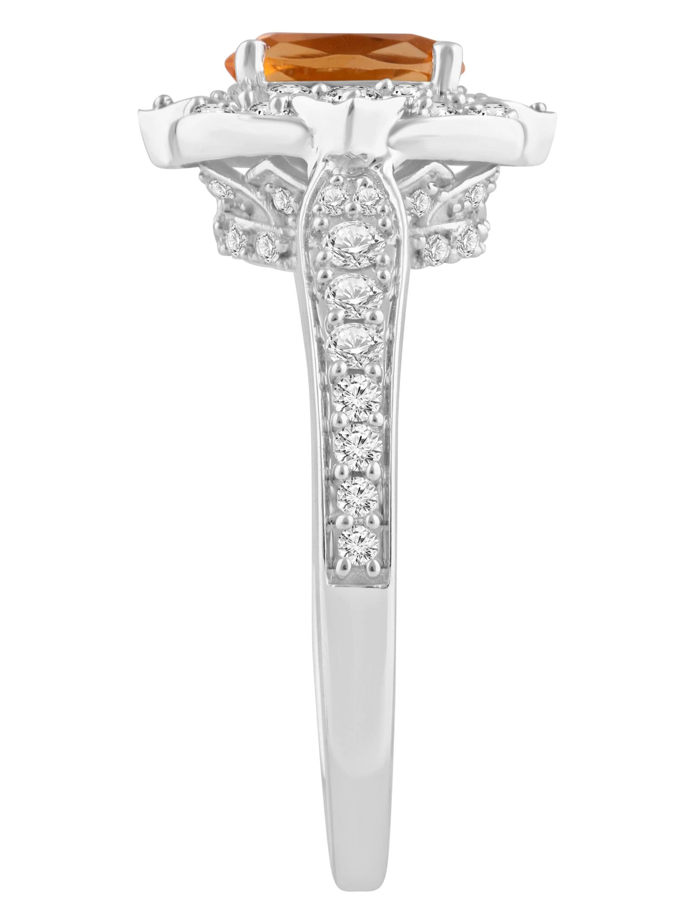 Diamant Exquis - Anillo 'Ring aus 375 Weißgold mit Diamant' en plata