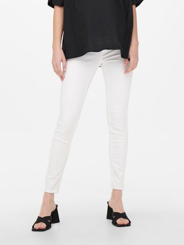 Only Maternity - Skinny Vaquero en blanco: frente