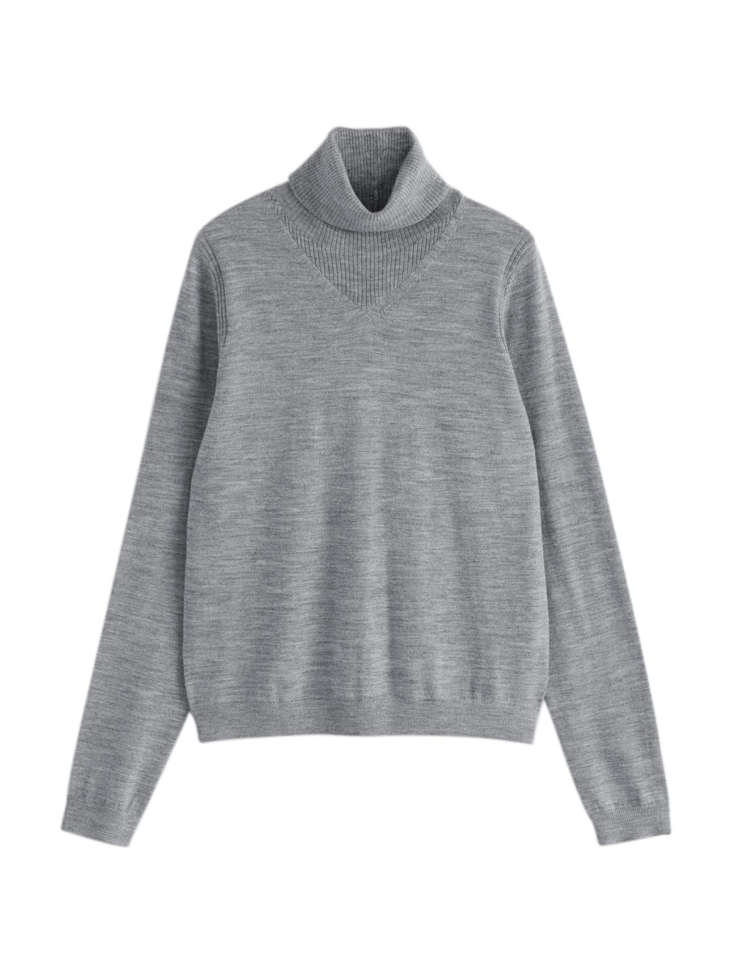 Next Pullover 'N-Premium' in M in graumeliert, Produktansicht