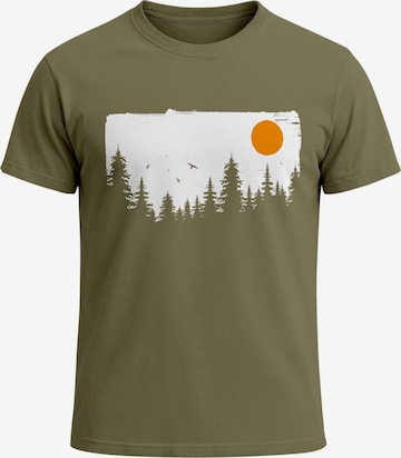 Neverless Shirt 'Forest' in Grün: Vorderseite