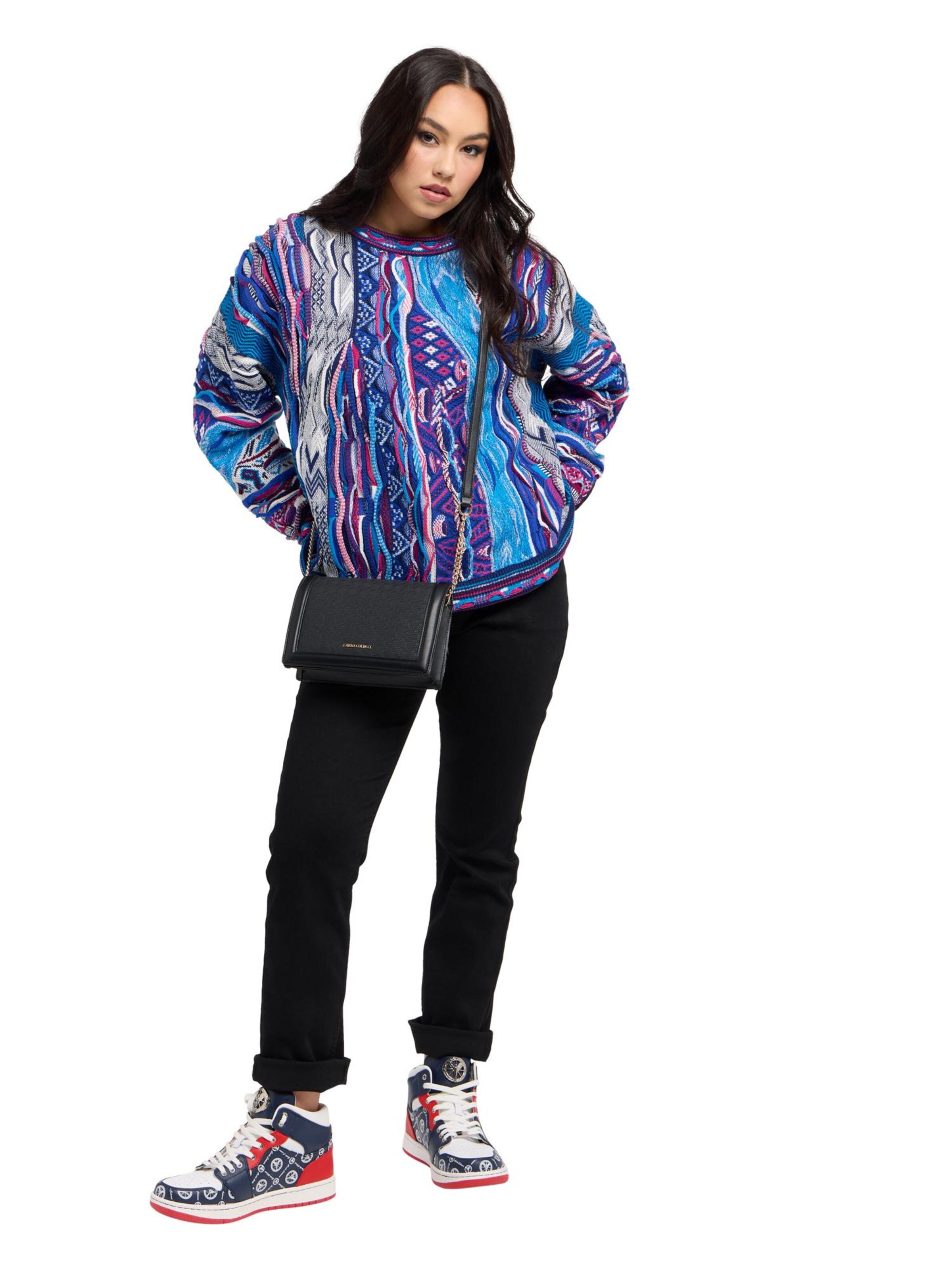 Carlo Colucci Pullover ' Di Nicola ' in Blau