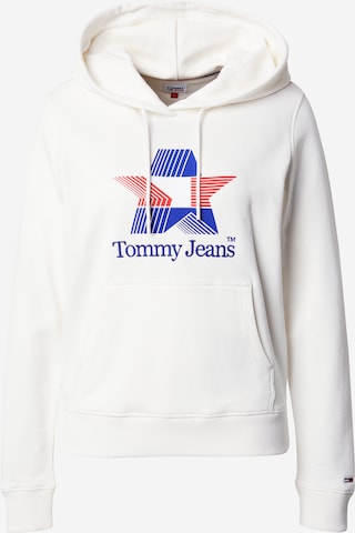 Tommy JeansSweater majica - bijela boja: prednji dio