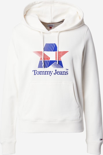 Tommy Jeans Mikina - kráľovská modrá / jasne červená / biela, Produkt