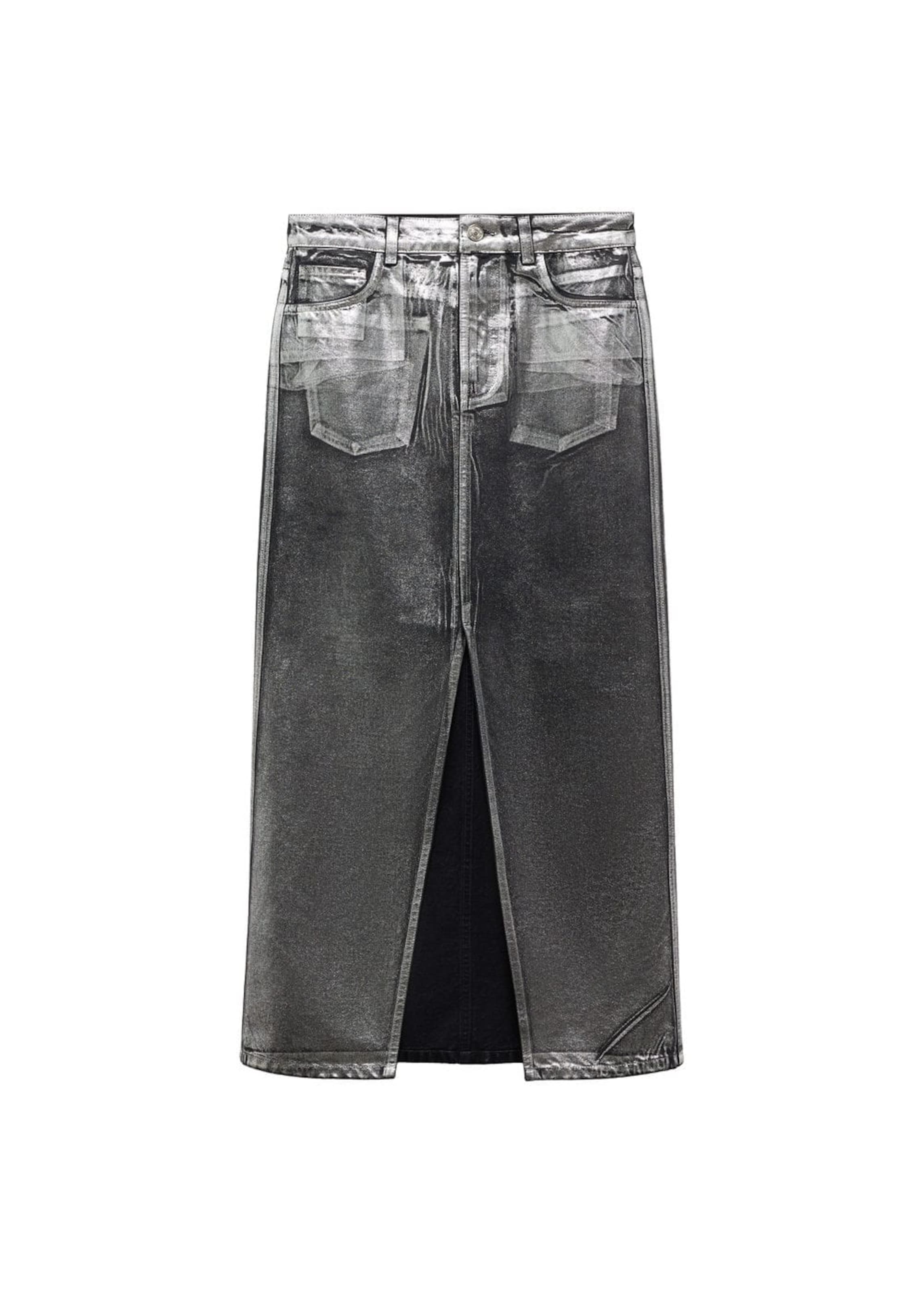 MANGO Kjol 'Shimmer' i svart: framsida