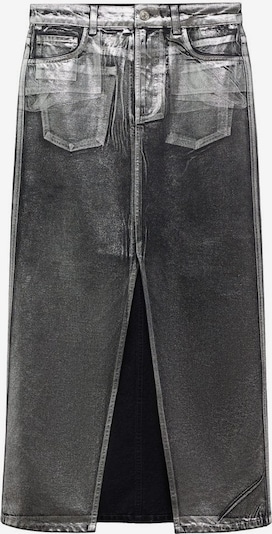 MANGO Spódnica 'Shimmer' w kolorze srebrno-szary / czarny denimm, Podgląd produktu