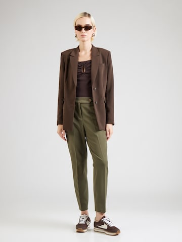 s.Oliver BLACK LABEL Конический (Tapered) Плиссированные брюки в Зеленый