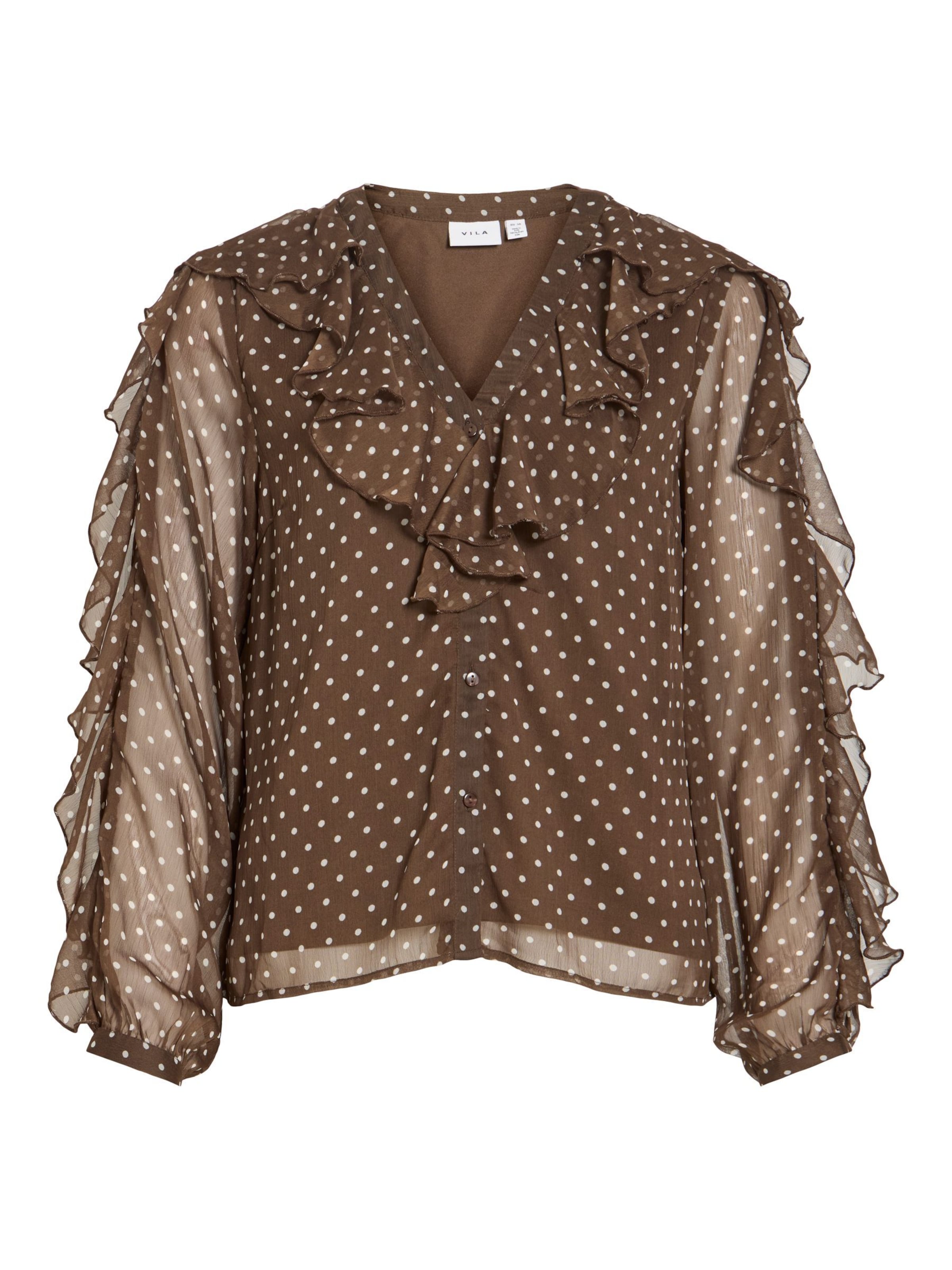 VILA Bluse 'VIHarley' i brun: forside