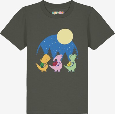 watabout.kids Shirt 'Dino Spaziergang' in 104 in Blue / Yellow / Olive, Item view