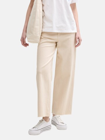 TOM TAILOR DENIM Wide leg Jeans in Wit: voorkant