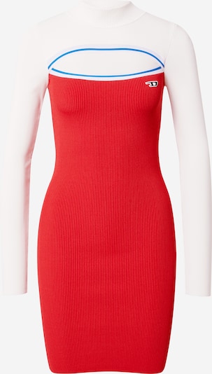 DIESEL Πλεκτό φόρεμα 'NASHVILLE' σε μπλε / κόκκινο / λευκό, Άποψη προϊόντος