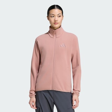 ADIDAS TERREX Λειτουργική ζακέτα φλις 'Essentials' σε ροζ: μπροστά