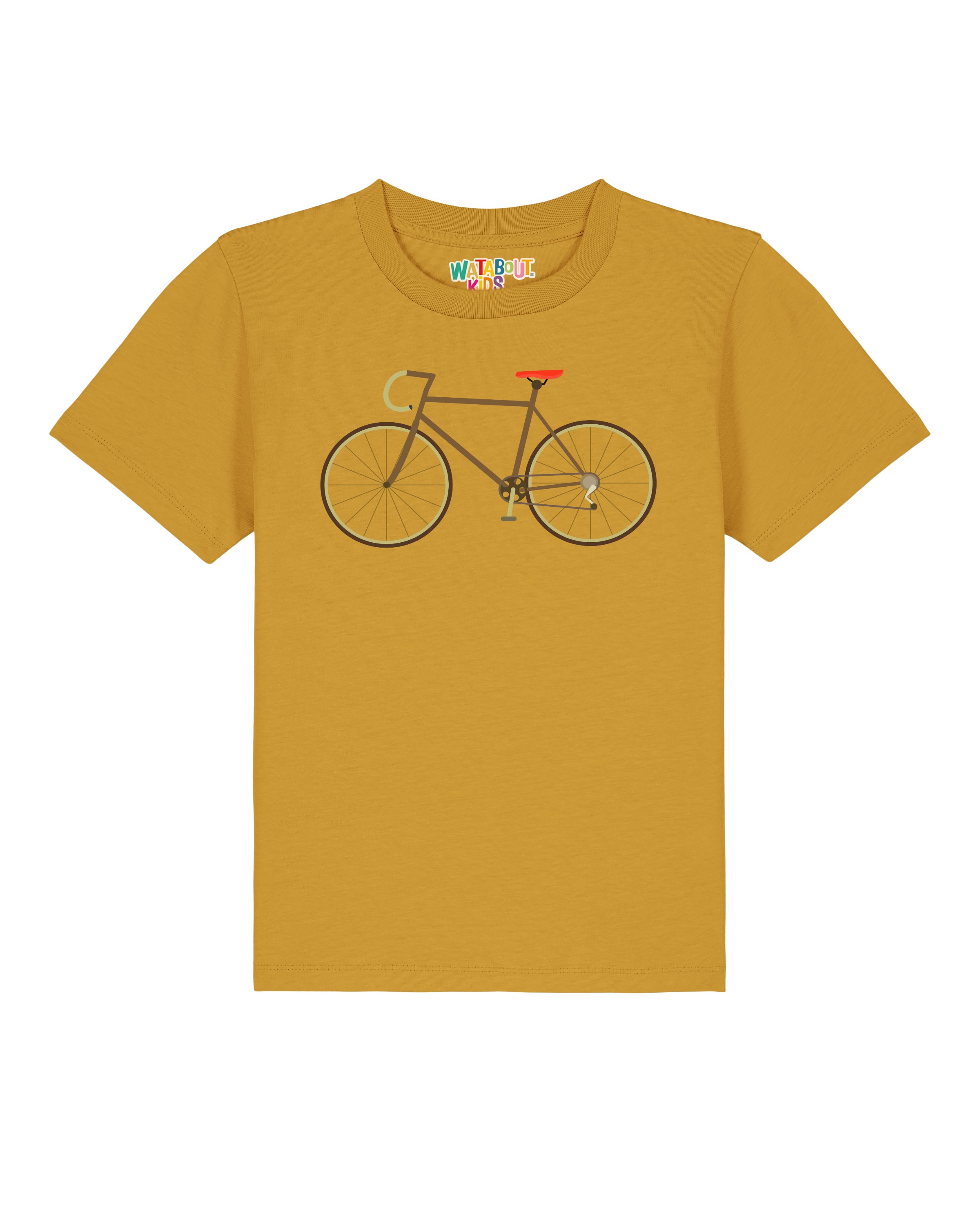Maglietta 'Fahrrad' di watabout.kids in giallo: frontale