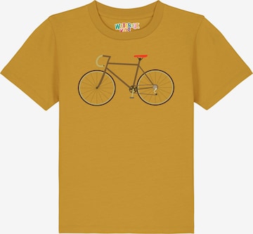 Maglietta 'Fahrrad' di watabout.kids in giallo: frontale