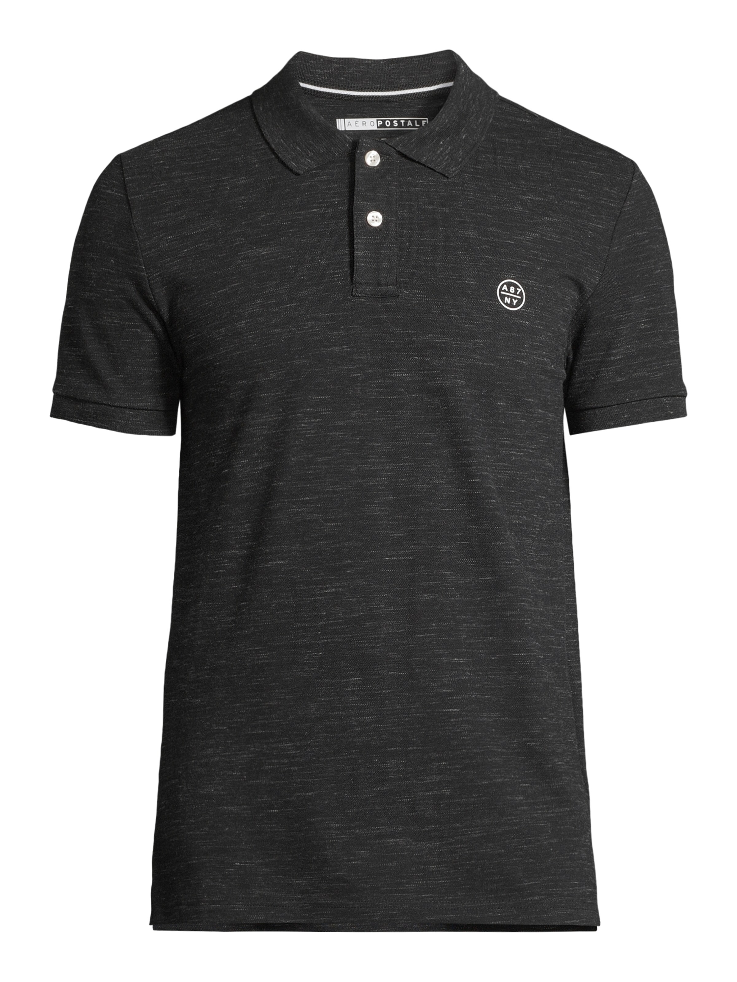 AÉROPOSTALE Тениска в черно: отпред