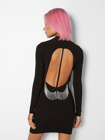 Bershka Knitted dress in Black