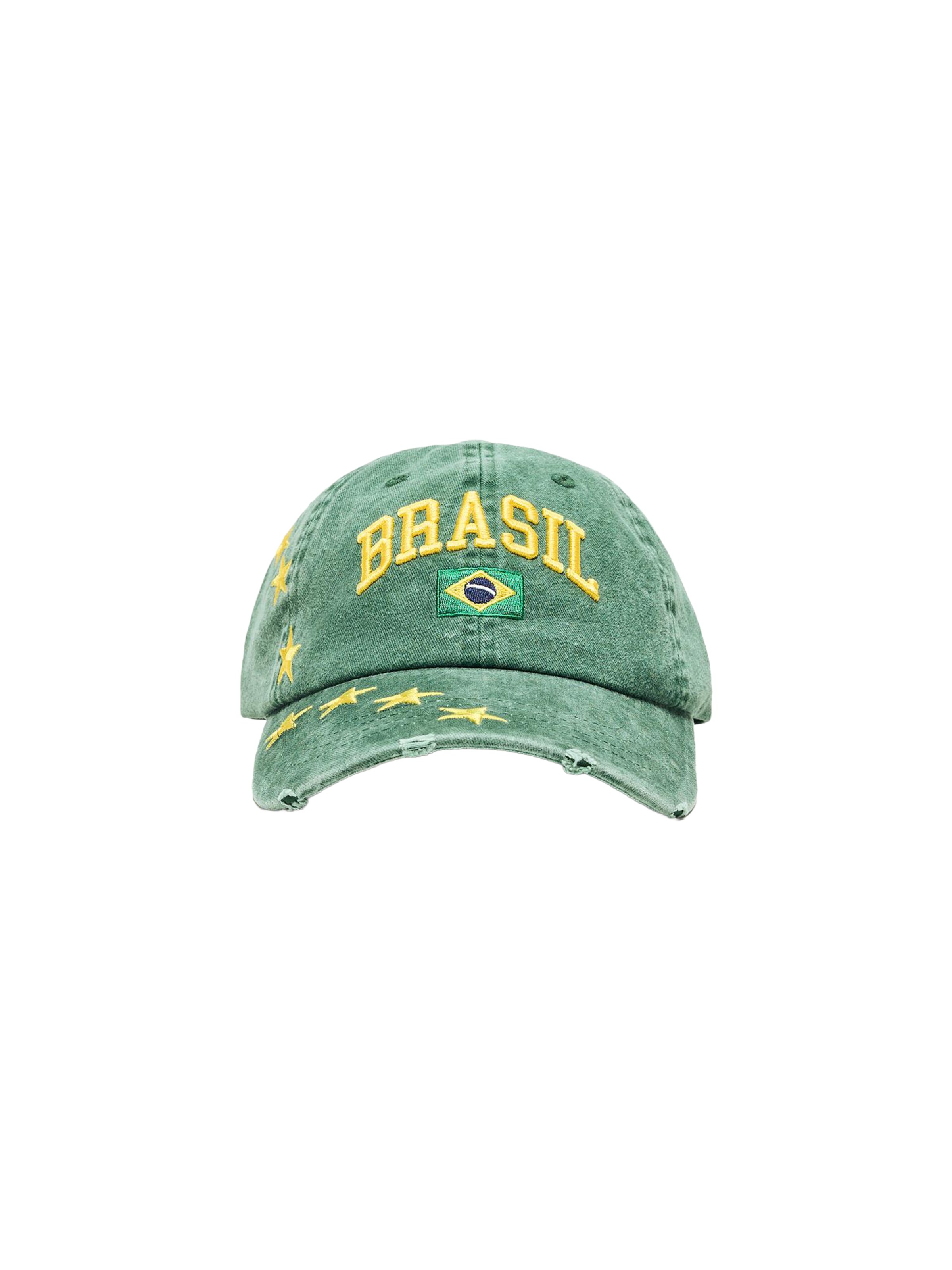 Bershka Čepice 'BRASIL' ve velikosti 55-60 - žlutá / zelená, Produkt