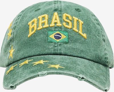Bershka Lippalakki 'BRASIL' koossa 55-60 värissä keltainen / vihreä, Tuotenäkymä