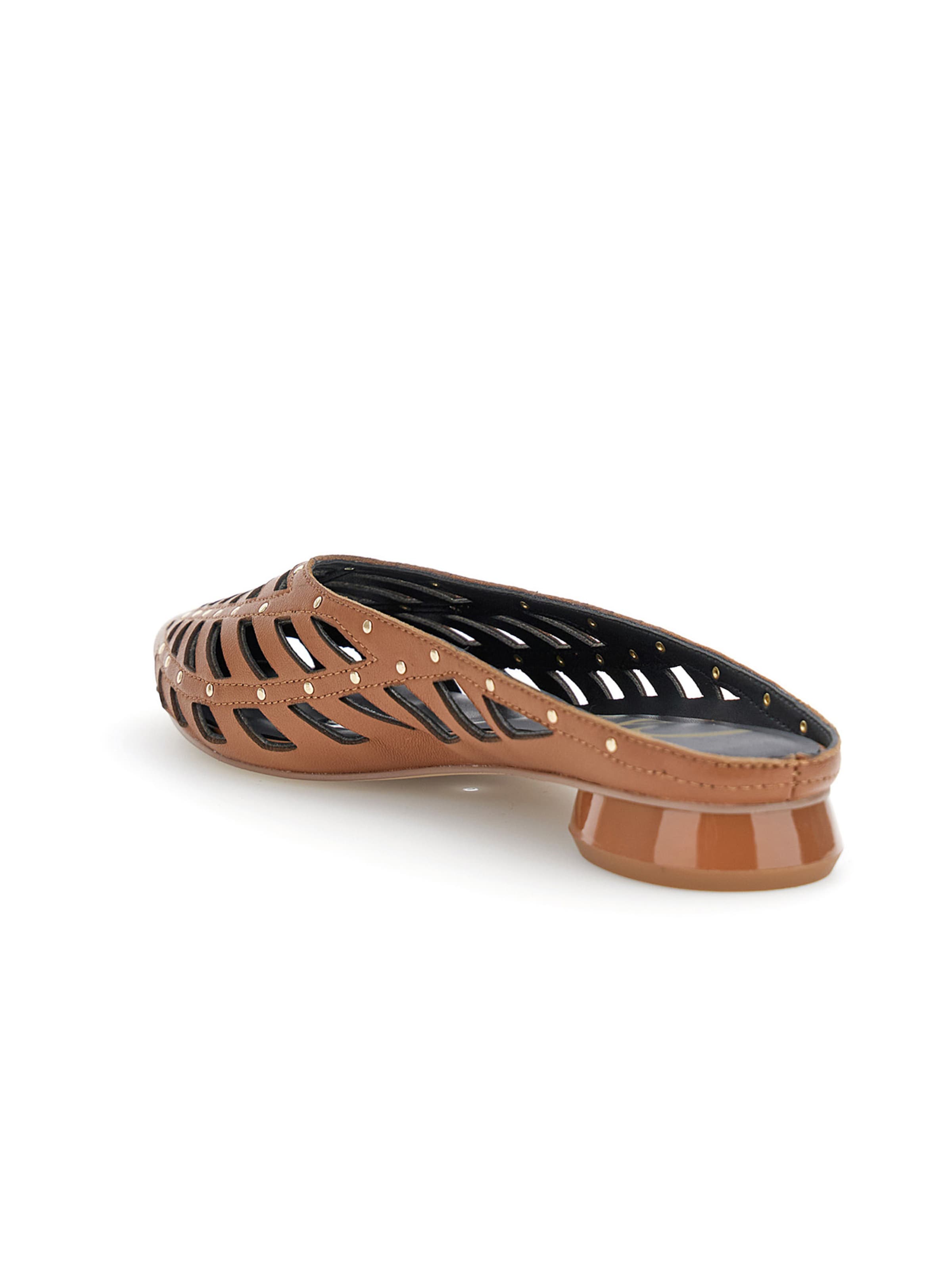 CAFè NOIR Muiltjes 'Sabot' in Bruin