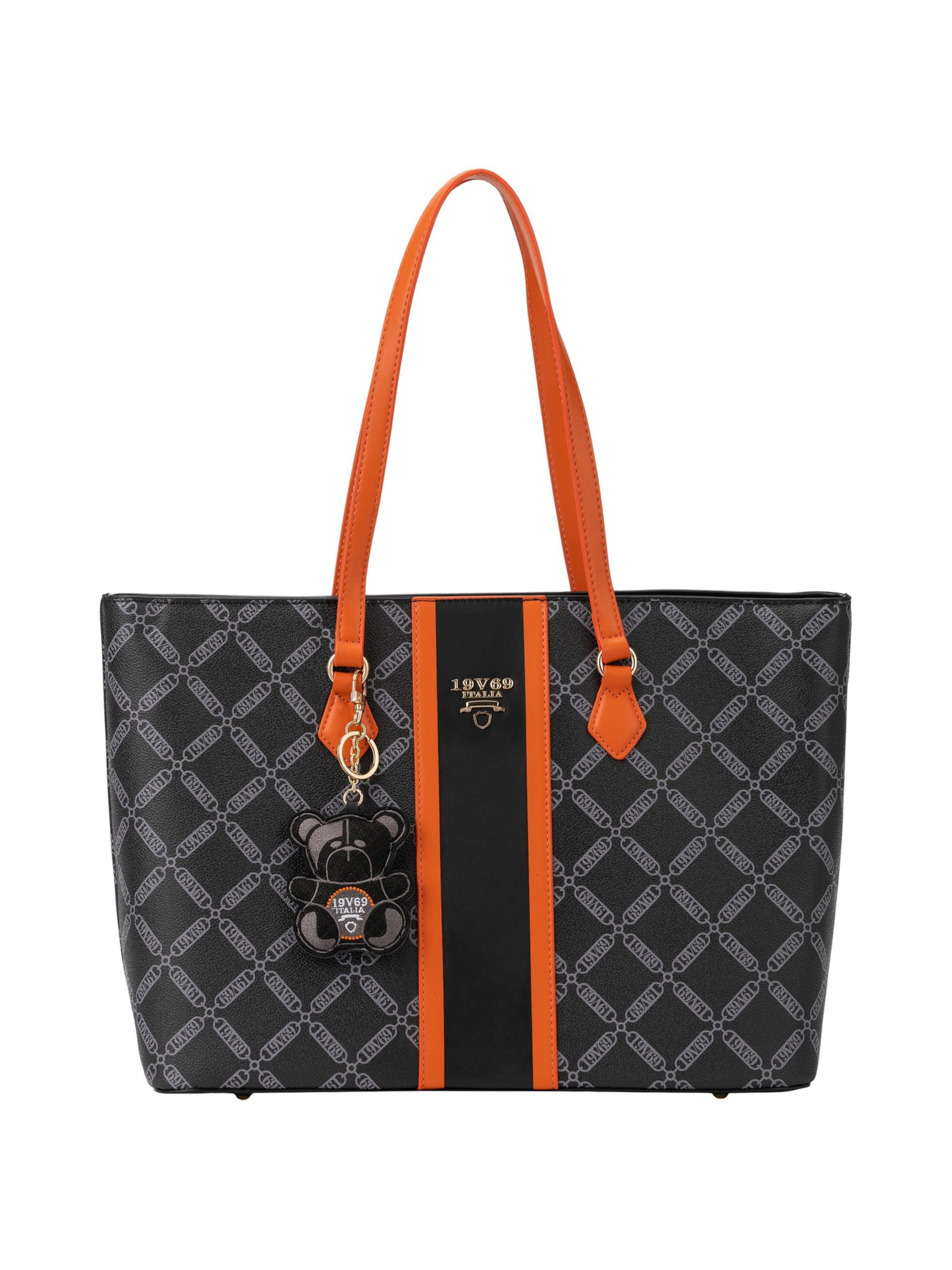 19V69 ITALIA Nakupovalna torba 'Rialta' | črna barva: sprednja stran