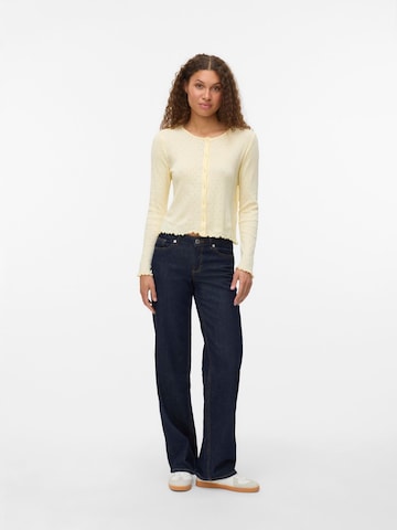 VERO MODA Gebreid vest 'ISA' in Geel