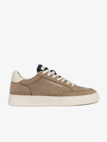 Sneaker bassa di Crime London in beige: frontale