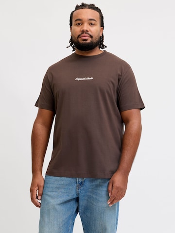 Jack & Jones Plus Shirt in Brown: front