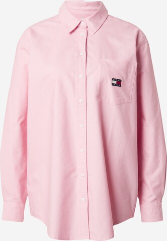 Tommy Jeans Blouse in Roze: voorkant