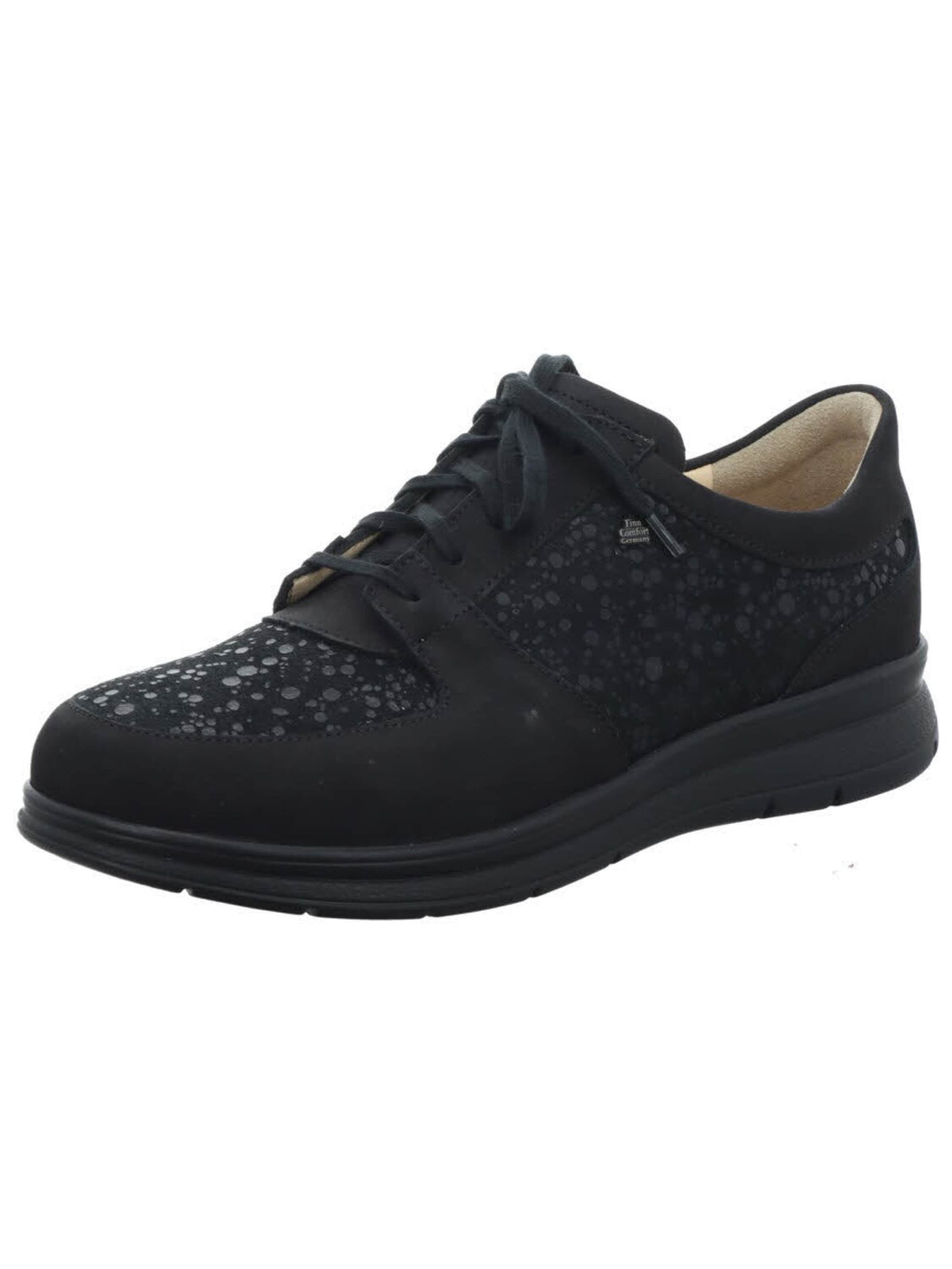 Wolky Sneakers 'Komfort Schnürschuh Damen 3750901654 Echtleder in schwarz' in Black: front