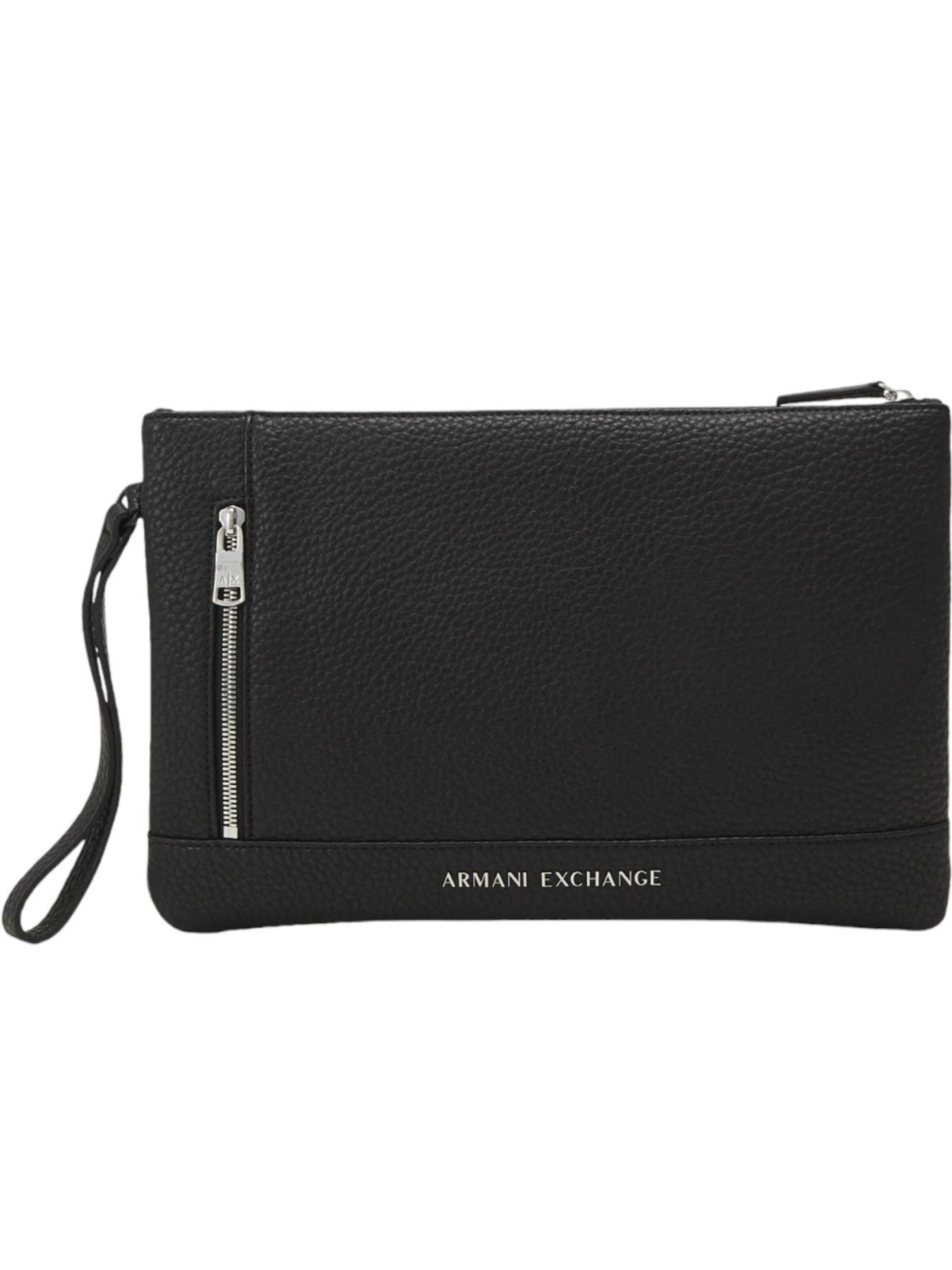 Borsa portadocumenti di ARMANI EXCHANGE in nero: frontale