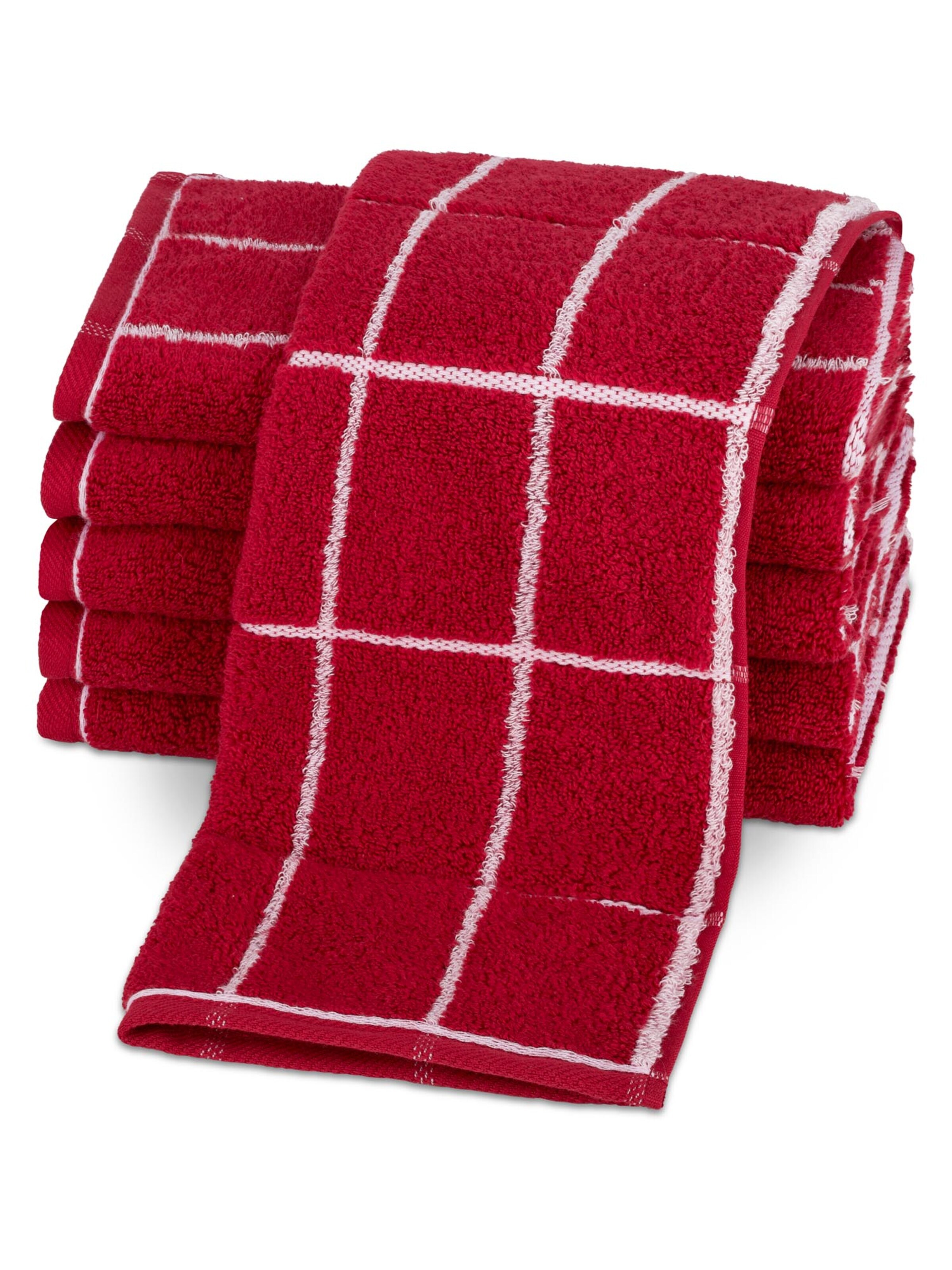 ROSS Handtuch 'Sensual Skin Karo'‌‌‌‌‌‌‌ in Rot: Vorderseite