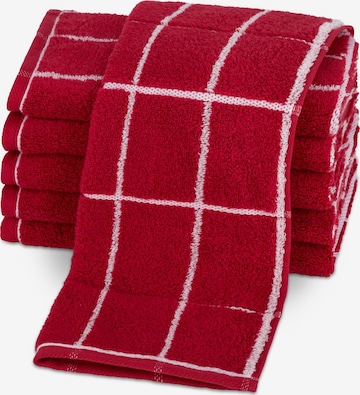 ROSS Handtuch 'Sensual Skin Karo' in Rot: Vorderseite