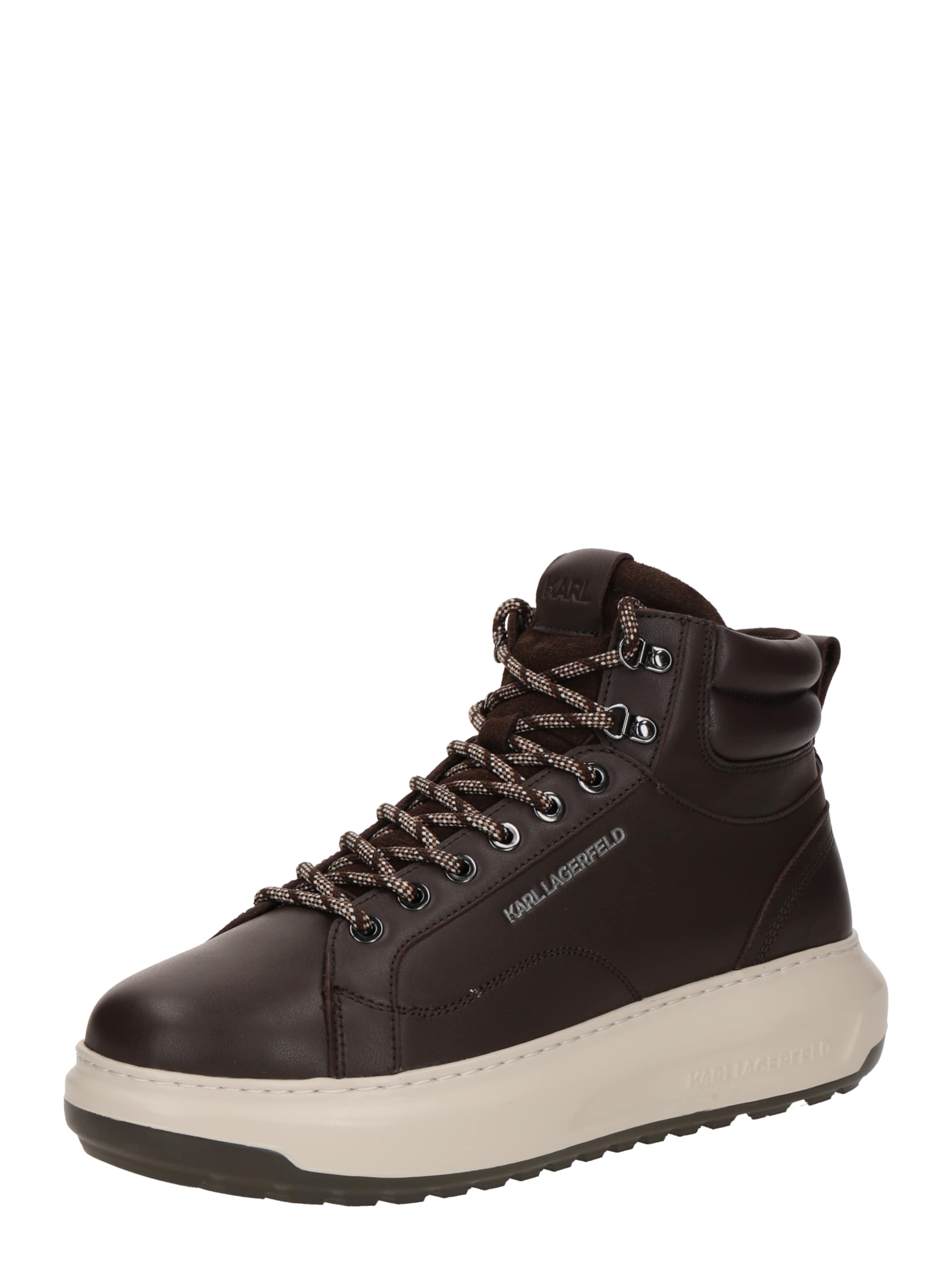 Karl Lagerfeld Šněrovací boty 'Footwear' – hnědá: přední strana