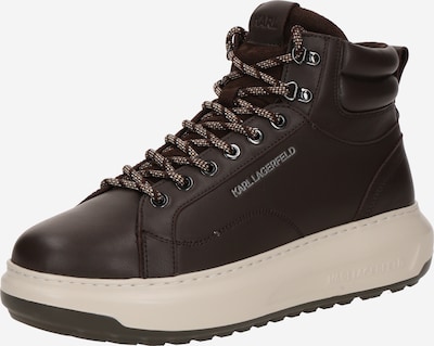 Karl Lagerfeld Nauhabootsit 'Footwear' värissä ruskea / hopea, Tuotenäkymä