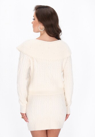 faina Knit cardigan in White