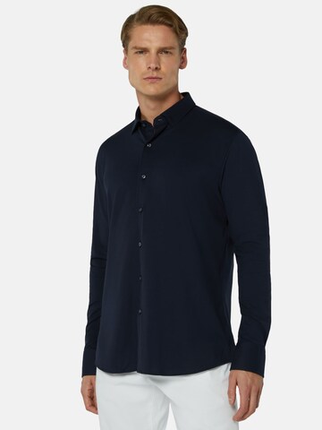 Boggi Milano Regular fit Overhemd in Blauw: voorkant