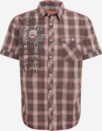 CAMP DAVID Regular fit Button Up Shirt in Brown: front