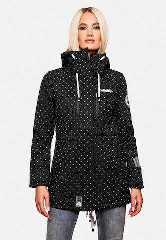 MARIKOO Raincoat 'Zimtzicke' in Black: front