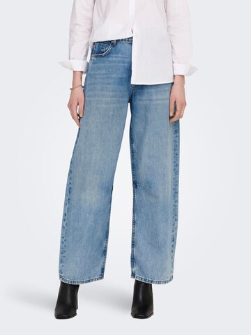 Wide Leg Jean ONLY en bleu : devant