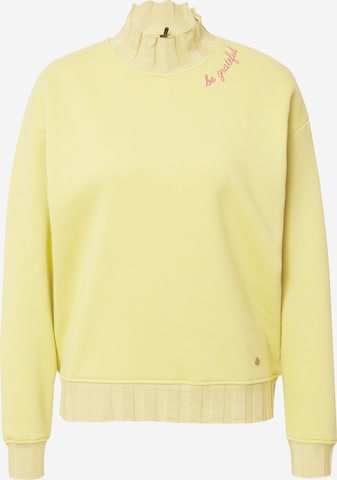 Key Largo - Sweatshirt 'GRATEFUL' em amarelo: frente