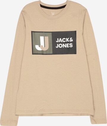 Jack & Jones Junior Shirt 'LOGAN' in Beige: front